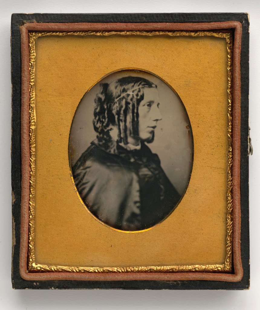 Unidentified Artist. 'Harriet Beecher Stowe' 1852 from the exhibition 'Women of Progress: Early Camera Portraits' at the Smithsonian National Portrait Gallery, Washington, DC, June 2019 - May 2020