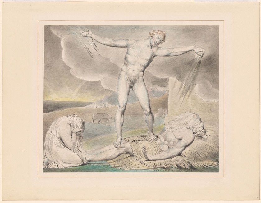 William Blake (British, 1757-1827) 'Satan Smiting Job with Boils' c. 1805-1810