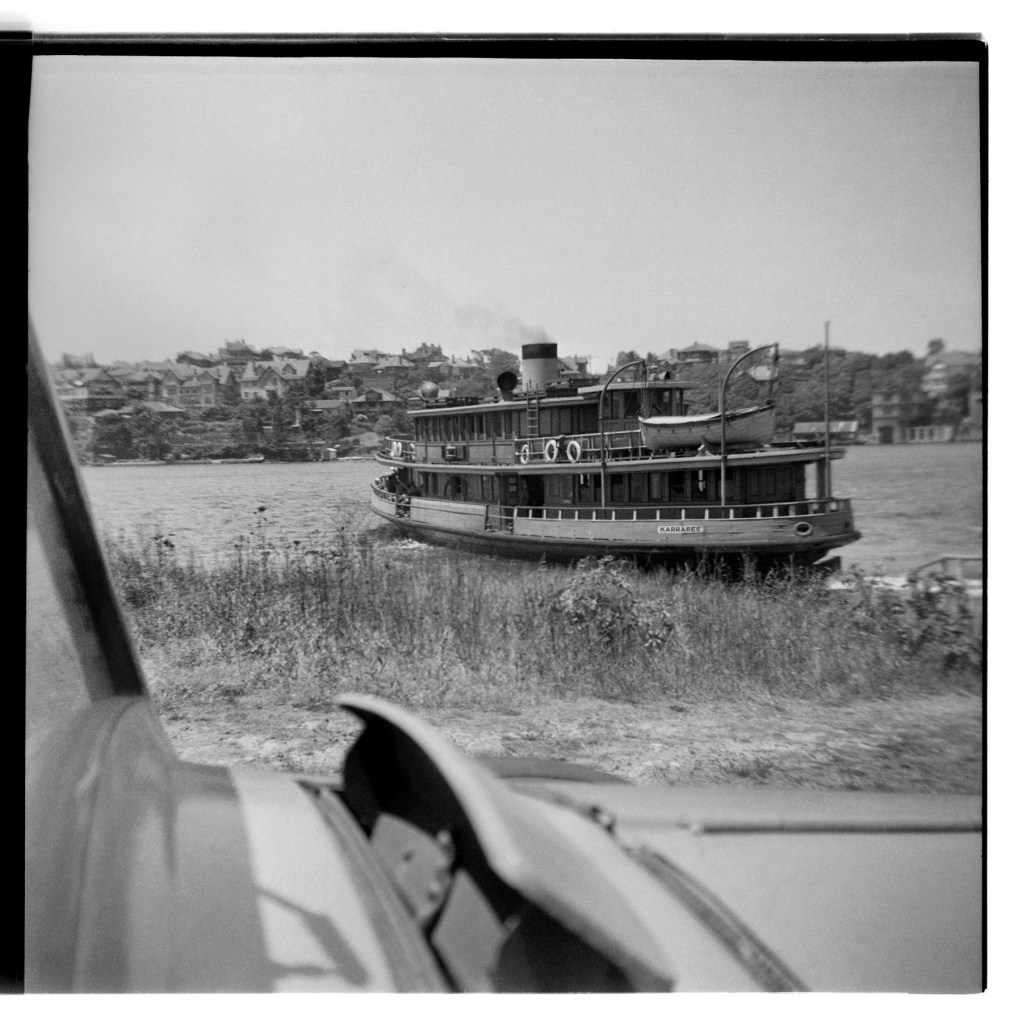 Unknown photographer (Australian) 'Untitled (Karrabee ferry, Sydney, leaving High St Wharf, Kurraba in the background)' 1946-1947
