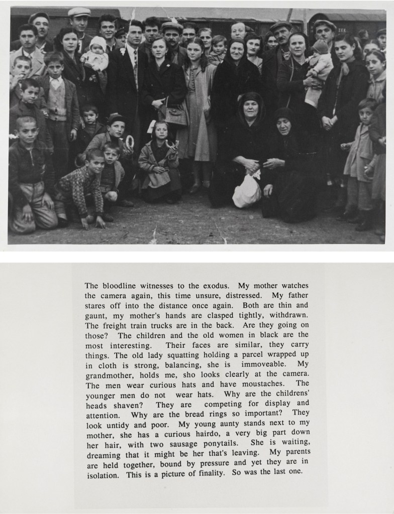 Elizabeth Gertsakis. 'Innocent reading for origin' 1987