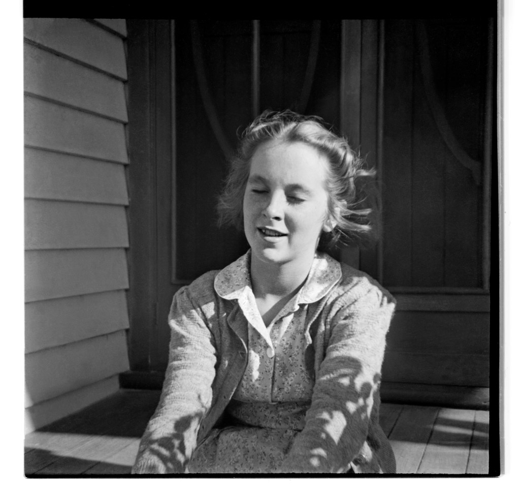 Unknown photographer (Australian) 'Untitled (girl on porch)' 1946-1947