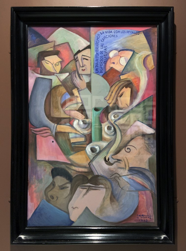 Installation view of the exhibition Into the Night: Cabarets and Clubs in Modern Art at the Barbican Art Gallery showing Ramón Alva de la Canal's painting 'El Café de Nadie' (Nobody's Café), c. 1970 Installation view of the exhibition Into the Night: Cabarets and Clubs in Modern Art at the Barbican Art Gallery showing Ramón Alva de la Canal's painting 'El Café de Nadie' (Nobody's Café), c. 1970