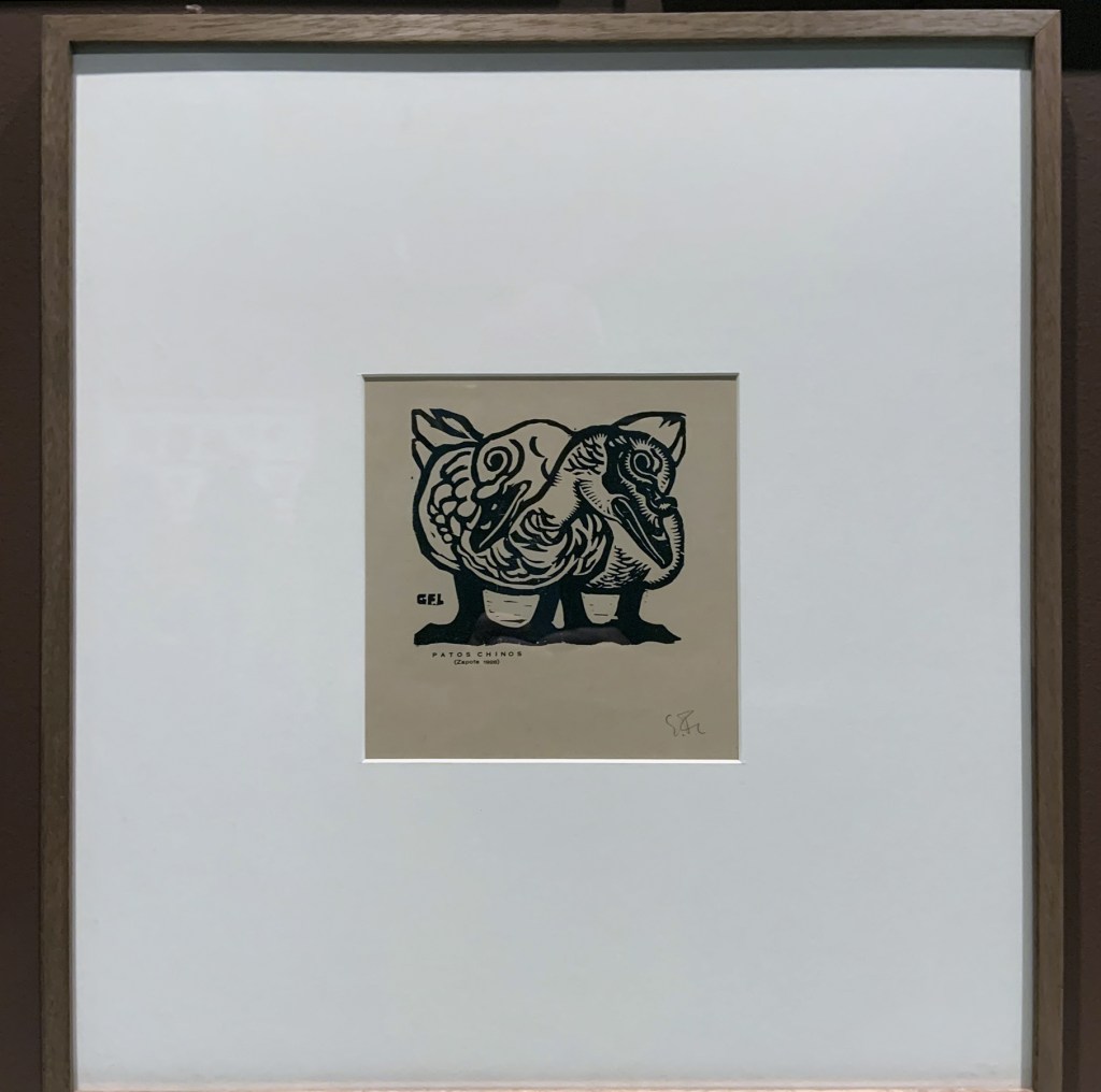 Gabriel Fernández Ledesma (Mexican, 1900-1983) 'Patos Chinos' (Chinese Ducks) 1928 (installation view) Gabriel Fernández Ledesma (Mexican, 1900-1983) 'Patos Chinos' (Chinese Ducks) 1928 (installation view)