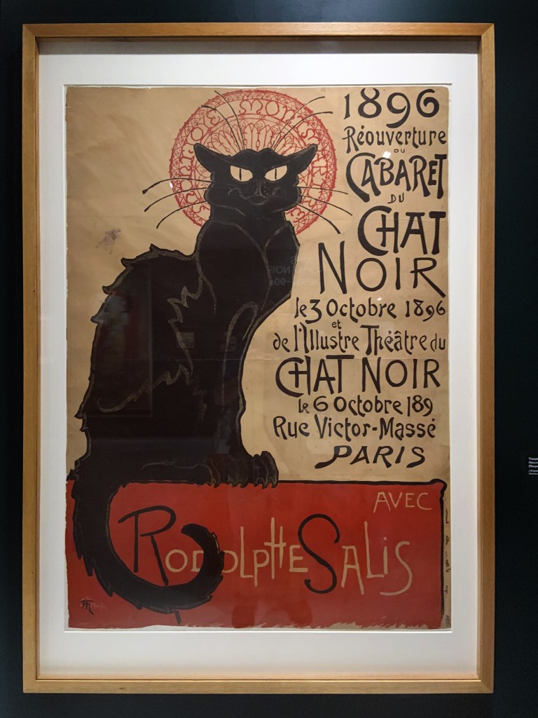 Théophile-Alexandre Steinlen (Swiss-born French, 1859-1923) 'Réouverture du cabaret du Chat Noir' (Reopening of the Chat Noir Cabaret) 1896 (installation view) Théophile-Alexandre Steinlen (Swiss-born French, 1859-1923) 'Réouverture du cabaret du Chat Noir' (Reopening of the Chat Noir Cabaret) 1896 (installation view)