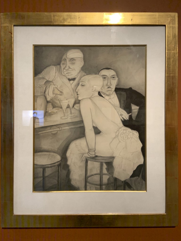 Jeanne Mammen (German, 1890-1976) 'Bar' c. 1930 (installation view) Jeanne Mammen (German, 1890-1976) 'Bar' c. 1930 (installation view)