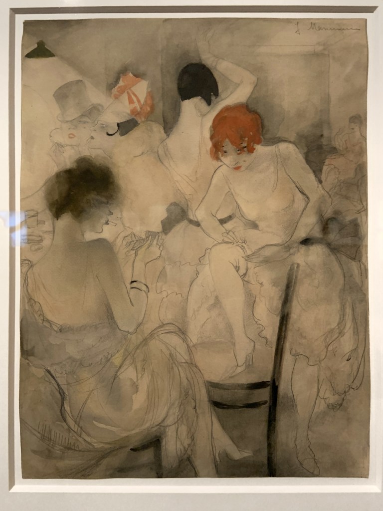 Jeanne Mammen (German, 1890-1976) 'Untitled (Vor dem Auftritt)' (Before the Performance) c. 1928 (installation view) Jeanne Mammen (German, 1890-1976) 'Untitled (Vor dem Auftritt)' (Before the Performance) c. 1928 (installation view)