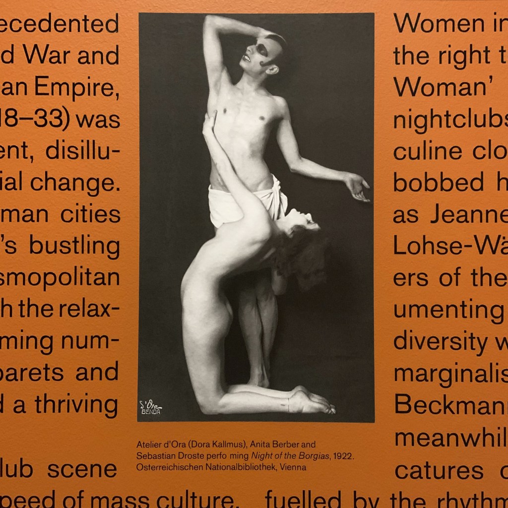Berlin: Weimar Nightlife 1920s-30 wall text from the exhibition 'Into the Night: Cabarets and Clubs in Modern Art' at the Barbican Art Gallery, Oct 2019 - Jan 2020 Berlin: Weimar Nightlife 1920s-30 wall text from the exhibition 'Into the Night: Cabarets and Clubs in Modern Art' at the Barbican Art Gallery, Oct 2019 - Jan 2020