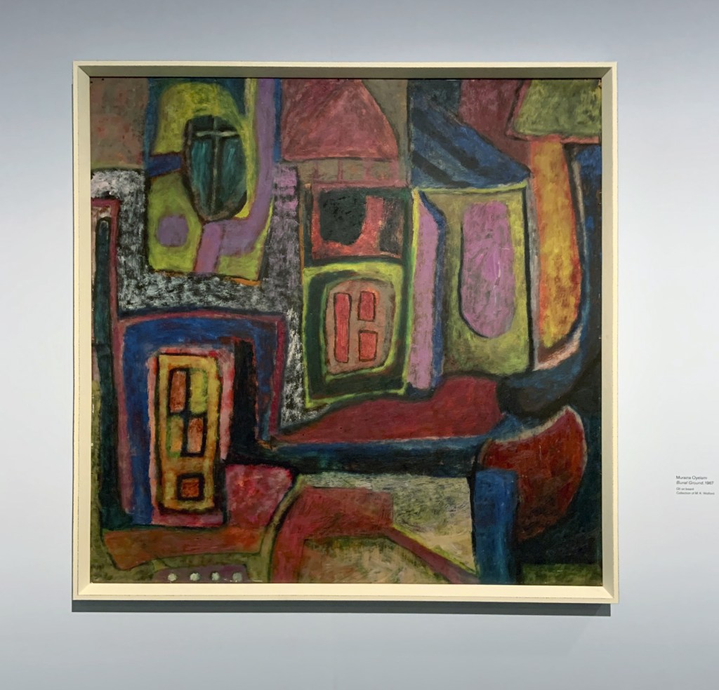 Muraina Oyelami (Nigerian, b. 1940) 'Burial Ground' 1967 (installation view) Muraina Oyelami (Nigerian, b. 1940) 'Burial Ground' 1967 (installation view)