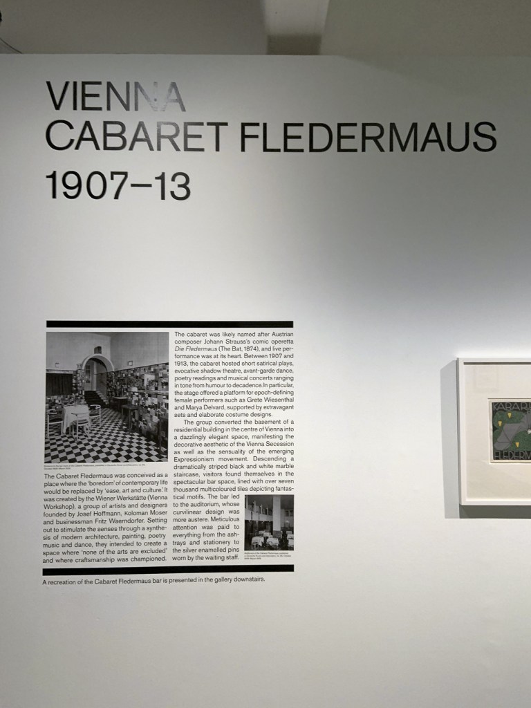 Vienna: Cabaret Fledermaus 1907-13 wall text from the exhibition 'Into the Night: Cabarets and Clubs in Modern Art' at the Barbican Art Gallery, London, October 2019 - January 2019 Vienna: Cabaret Fledermaus 1907-13 wall text from the exhibition 'Into the Night: Cabarets and Clubs in Modern Art' at the Barbican Art Gallery, London, October 2019 - January 2019
