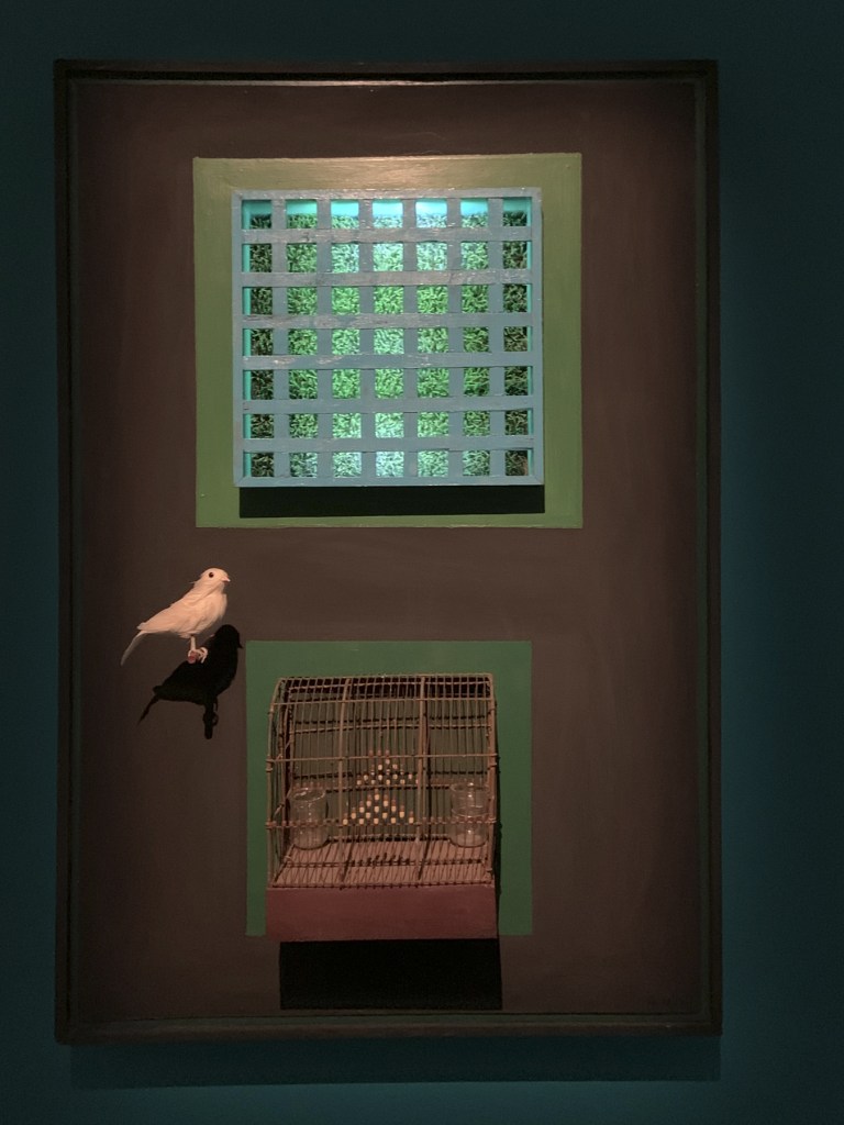 Parviz Tanavoli (Iranian, b. 1937) 'Cage, cage, cage' 1966 (repaired 2009) (installation view) Parviz Tanavoli (Iranian, b. 1937) 'Cage, cage, cage' 1966 (repaired 2009) (installation view)