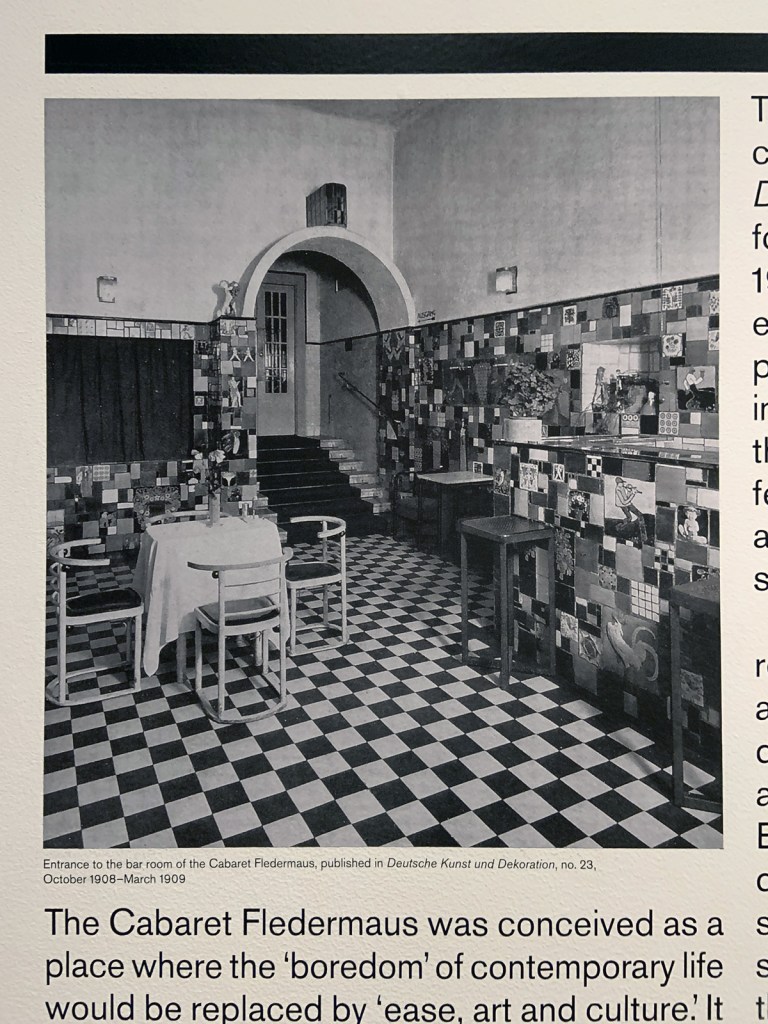 Vienna: Cabaret Fledermaus 1907-13 wall text from the exhibition 'Into the Night: Cabarets and Clubs in Modern Art' at the Barbican Art Gallery, London, October 2019 - January 2019 Vienna: Cabaret Fledermaus 1907-13 wall text from the exhibition 'Into the Night: Cabarets and Clubs in Modern Art' at the Barbican Art Gallery, London, October 2019 - January 2019