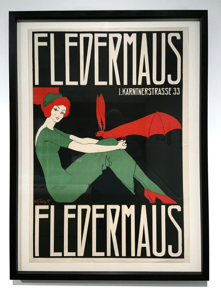 Fritz Lang (Austrian-German-American, 1890-1976) 'Poster for the Cabaret Fledermaus' 1911 (installation view) Fritz Lang (Austrian-German-American, 1890-1976) 'Poster for the Cabaret Fledermaus' 1911 (installation view)