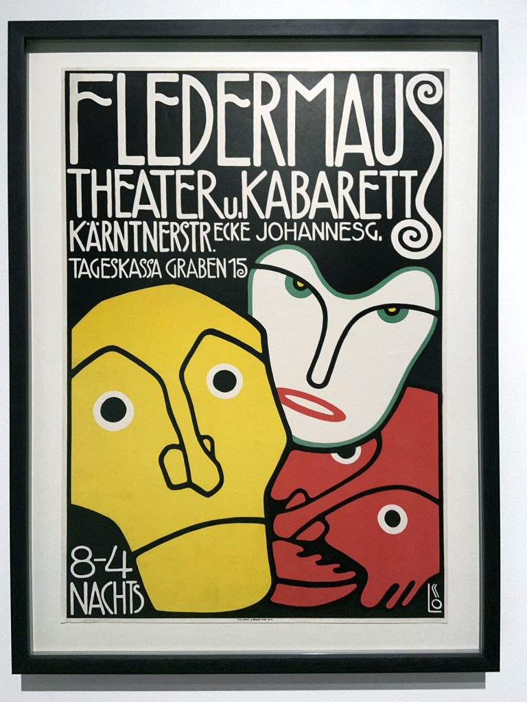 Bertold Löffler. 'Poster for the Cabaret Fledermaus' 1907 (installation view) Bertold Löffler (Austrian, 1874-1960) 'Poster for the Cabaret Fledermaus' 1907 (installation view)