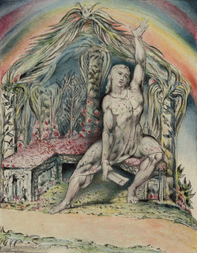 William Blake (British, 1757-1827) 'Christian in the Arbour' 1824-1827