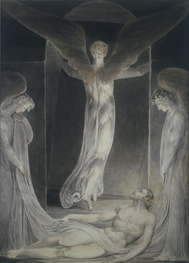 William Blake (British, 1757-1827) 'The Angel Rolling away the Stone' c. 1805