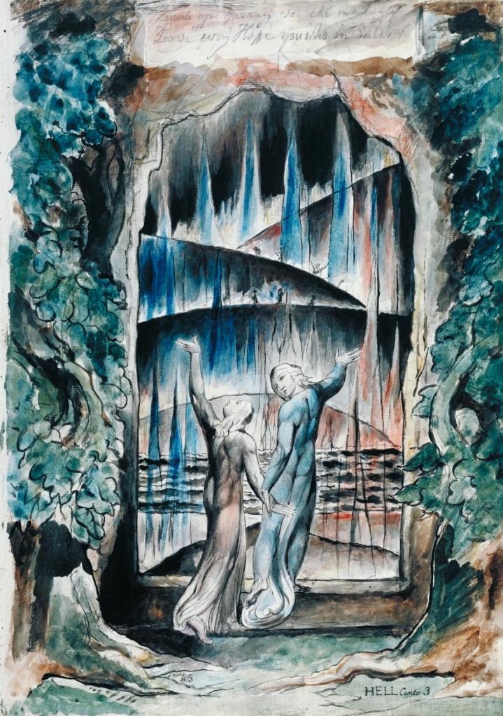 William Blake (British, 1757-1827) 'The Inscription over the Gate' 1824-1827