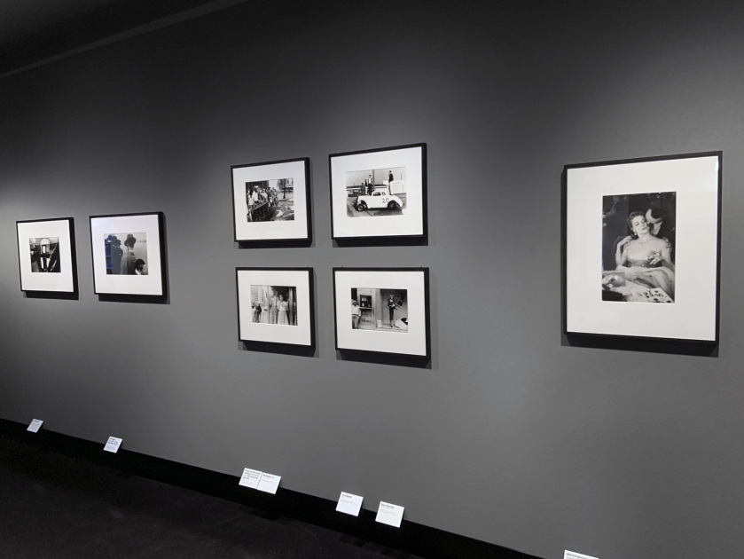 Installation view of the exhibition 'Robert Frank. Unseen' at C/O Berlin showing at right, 'Charity Ball, New York' 1954