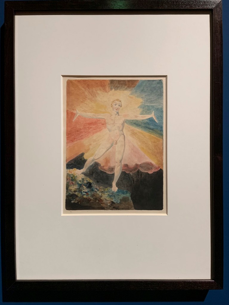 William Blake (British, 1757-1827) 'Albion Rose' c. 1793 (installation view)