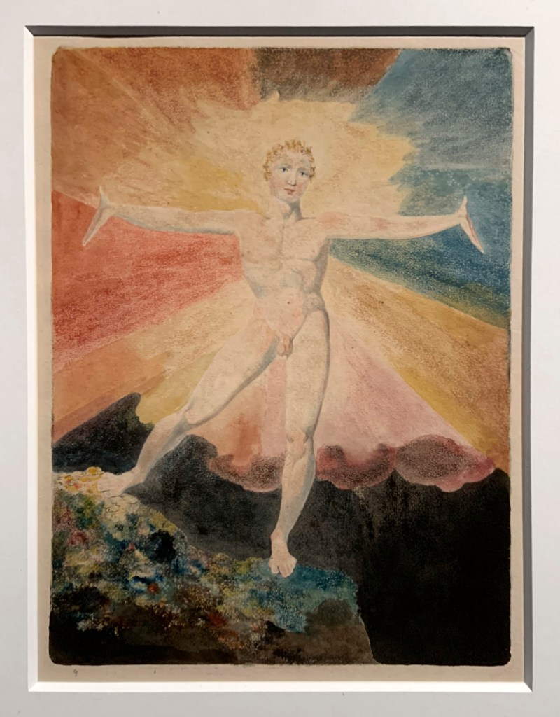 William Blake (British, 1757-1827) 'Albion Rose' c. 1793 (installation view)