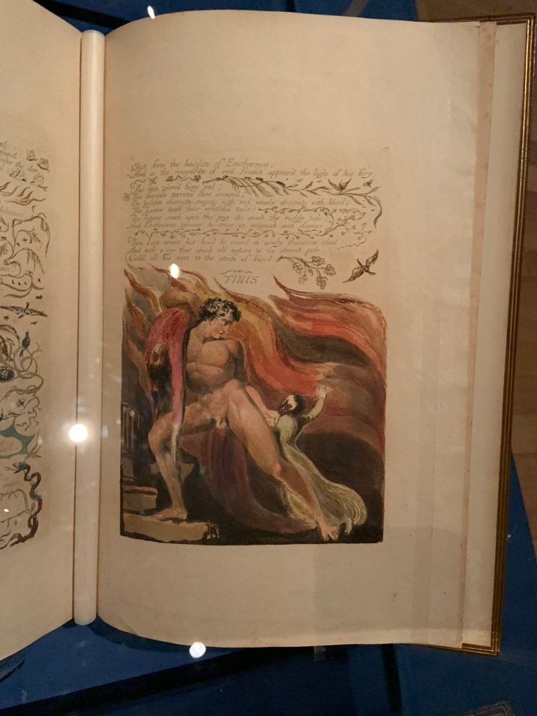 William Blake (British, 1757-1827) 'Europe, A Prophecy (Copy E)' 1794 (installation view)