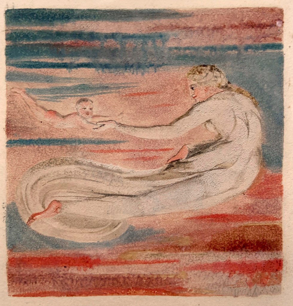 William Blake (British, 1757-1827) Copy A, plate 12, Design from 'Preludium' in 'The First Book of Urizen' 1794 (installation view)