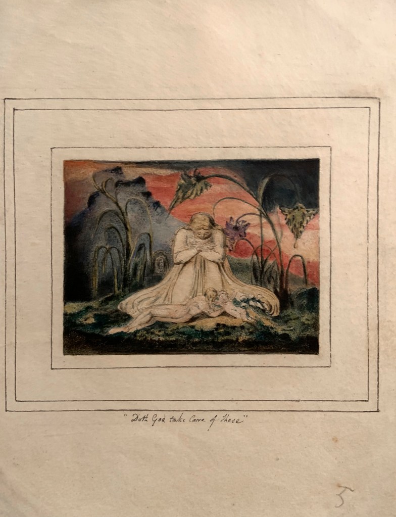 William Blake (British, 1757-1827) 'The Book of Thel, Plate 6' 1796, c. 1818 (installation view) 
