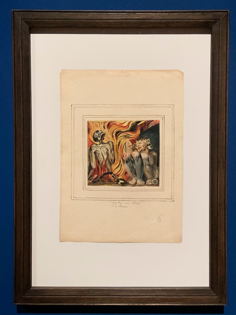 William Blake (British, 1757-1827) 'First Book of Urizen, Plate 10' 1796, c. 1818 (installation view)