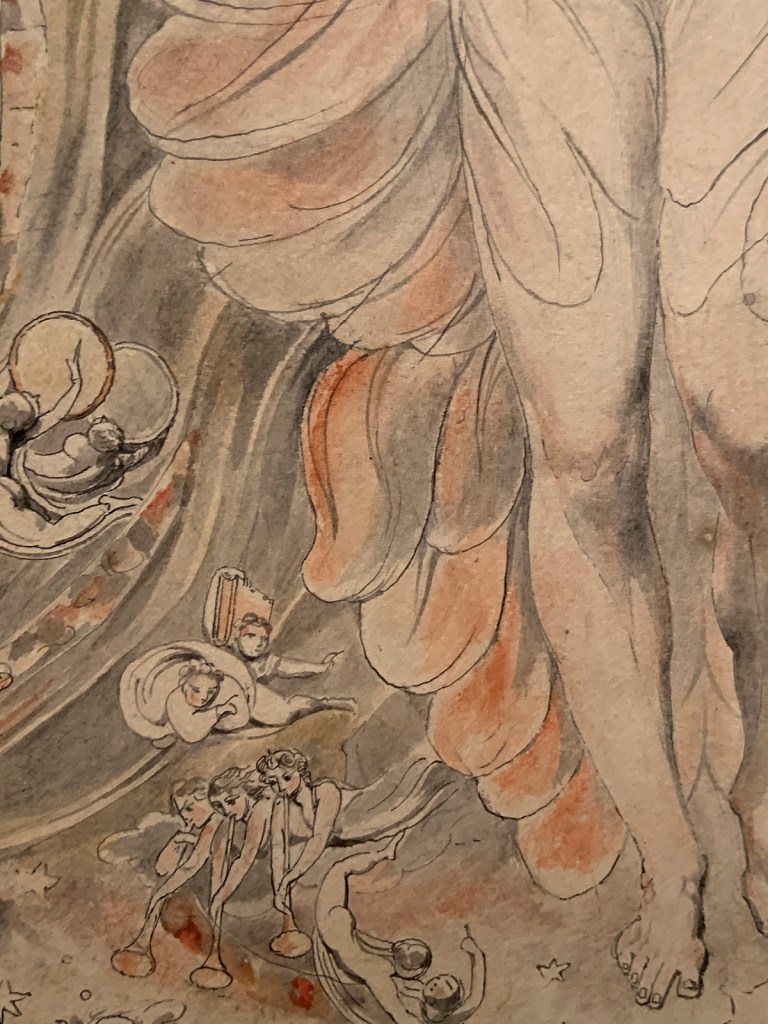 William Blake (British, 1757-1827) Satan in his Original Glory: 'Thou wast Perfect till Iniquity was Found in Thee' c. 1805 (installation view)