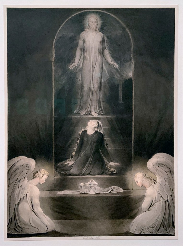 William Blake (British, 1757-1827) 'The Magdalene at the Sepulchre' c. 1805 (installation view)