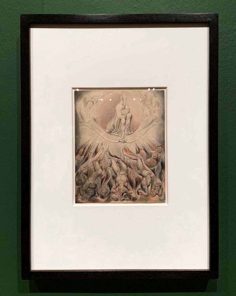 William Blake (British, 1757-1827) Illustrations to Milton's 'Paradise Lost' Plate 7: 'The Rout of the Rebel Angels' (Thomas set) 1807 (installation view)