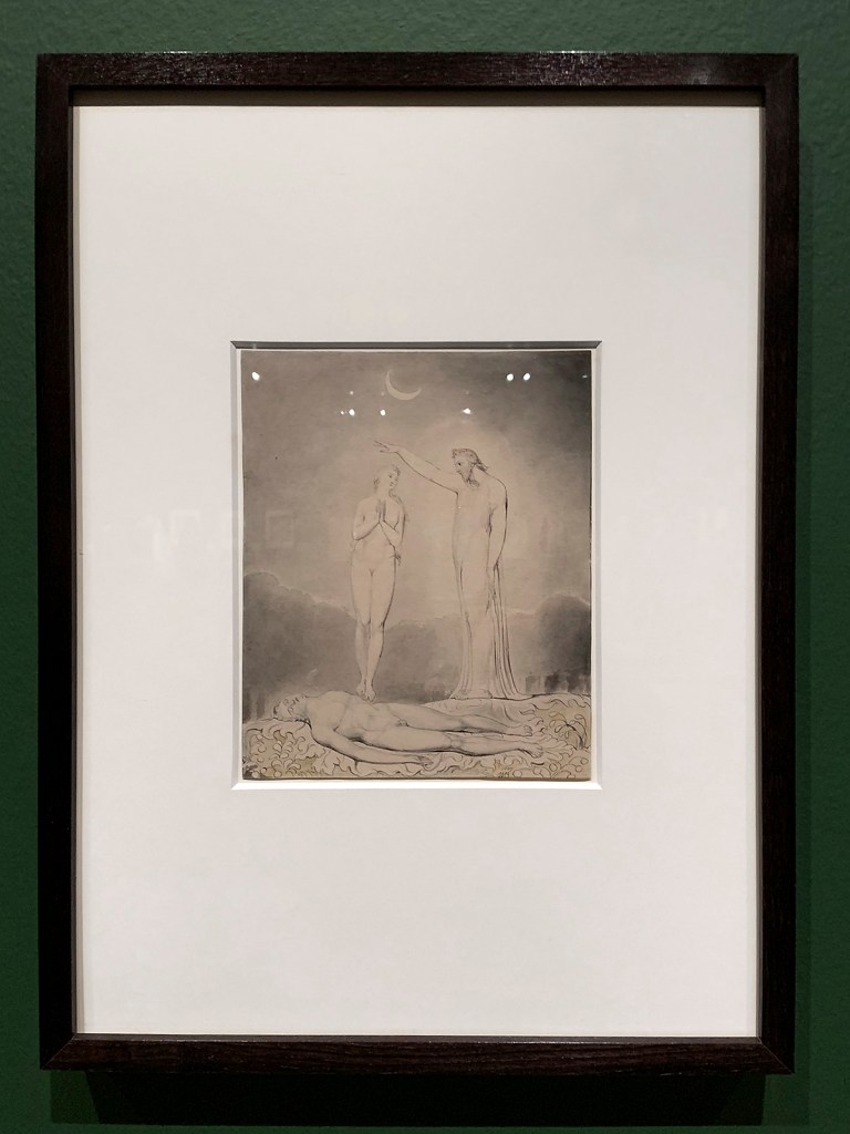 William Blake (British, 1757-1827) Illustrations to Milton's 'Paradise Lost' Plate 8: 'The Creation of Eve' (Thomas set) 1807 (installation view)