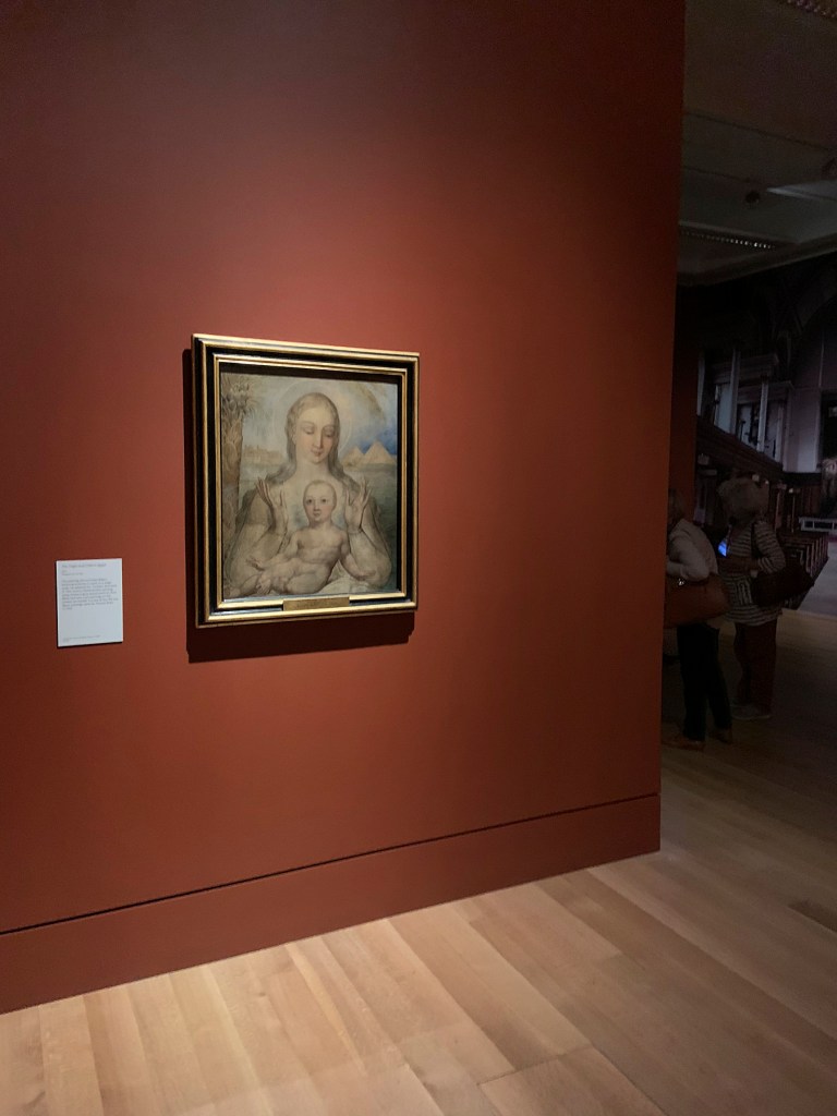 William Blake (British, 1757-1827) 'The Virgin and Child in Egypt' 1810 (installation view)