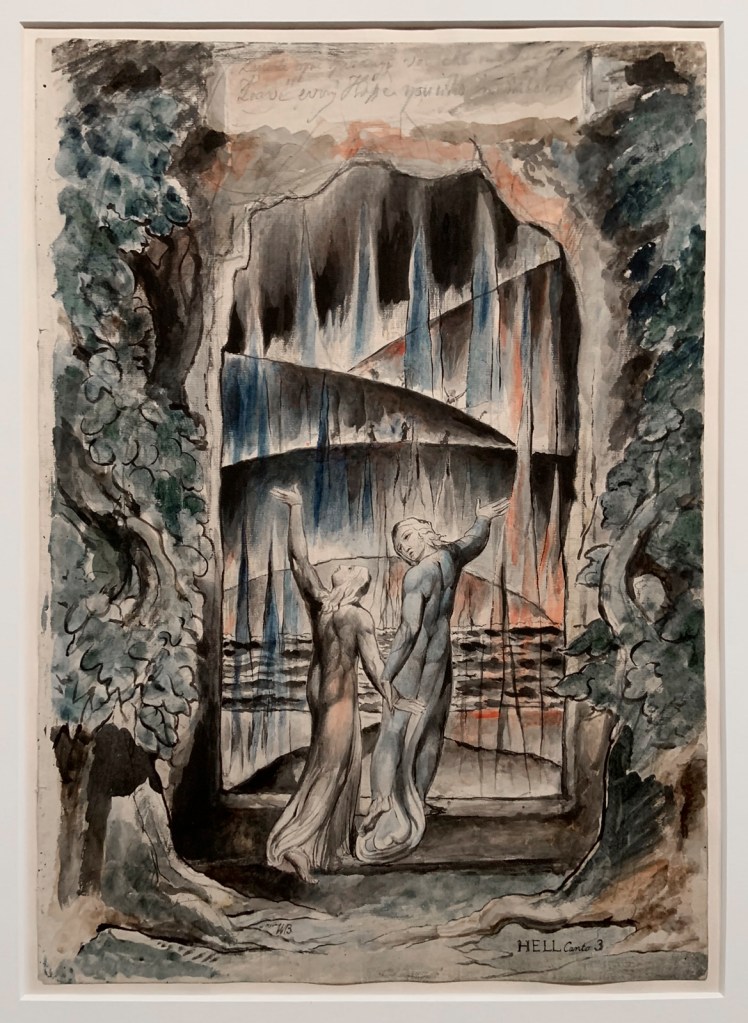 William Blake (British, 1757-1827) 'The Inscription over the Gate' 1824-1827 (installation view)