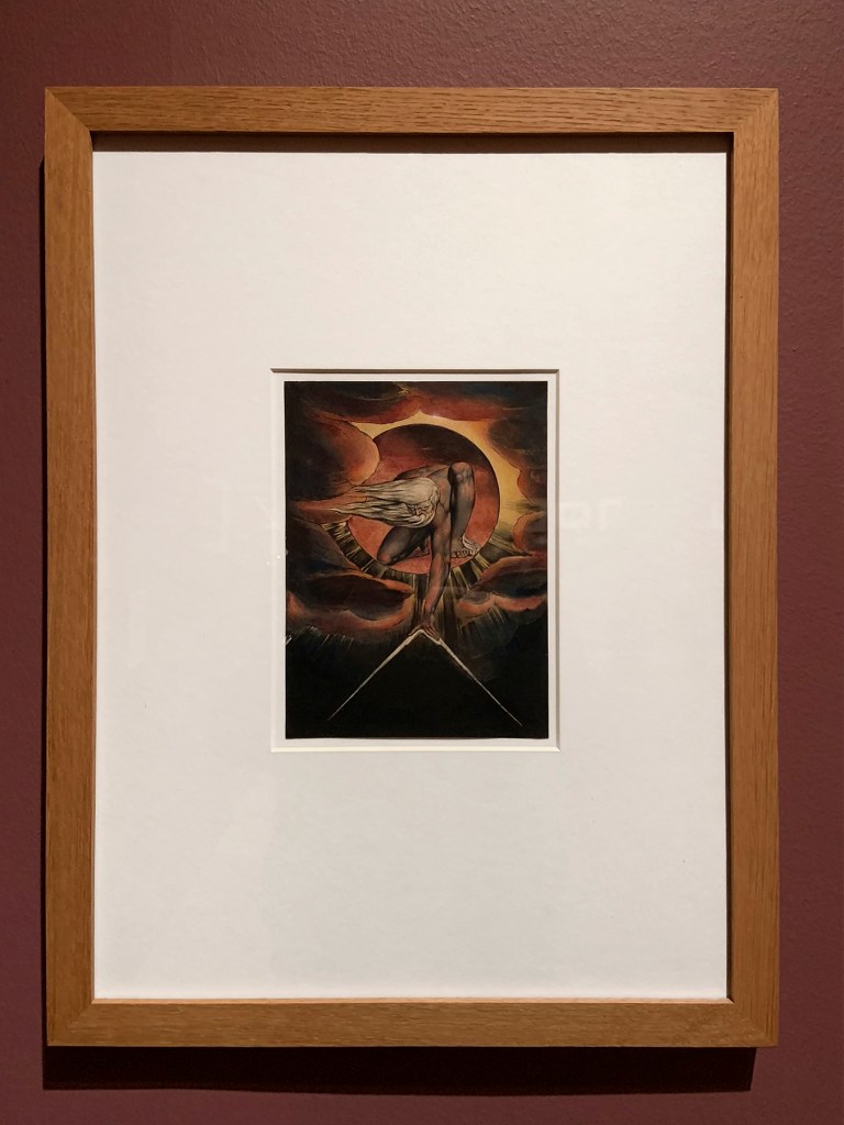 William Blake (British, 1757-1827) 'Europe' Plate i: Frontispiece, 'The Ancient of Days' 1827 (installation view)