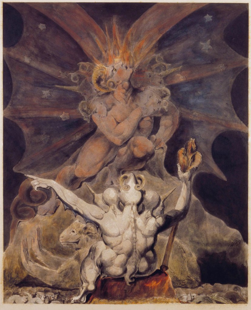 William Blake (British, 1757-1827) 'The Number of the Beast is 666' c. 1805