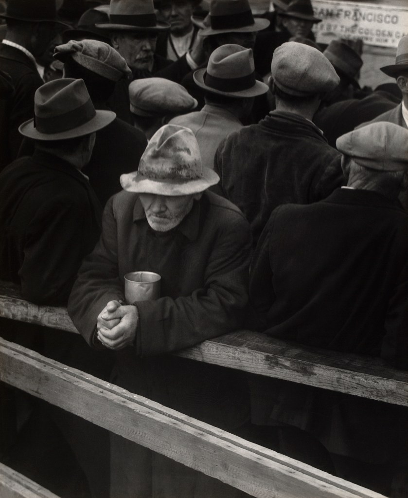 Dorothea Lange (American, 1895-1965) 'White Angel Bread Line, San Francisco' 1933 from the exhibition 'Dorothea Lange: Words & Pictures' at the Museum of Modern Art, New York, Feb - May, 2020