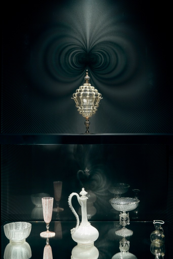 Installation view of 'Liquid Light: 500 Years of Venetian Glass' on display at NGV International