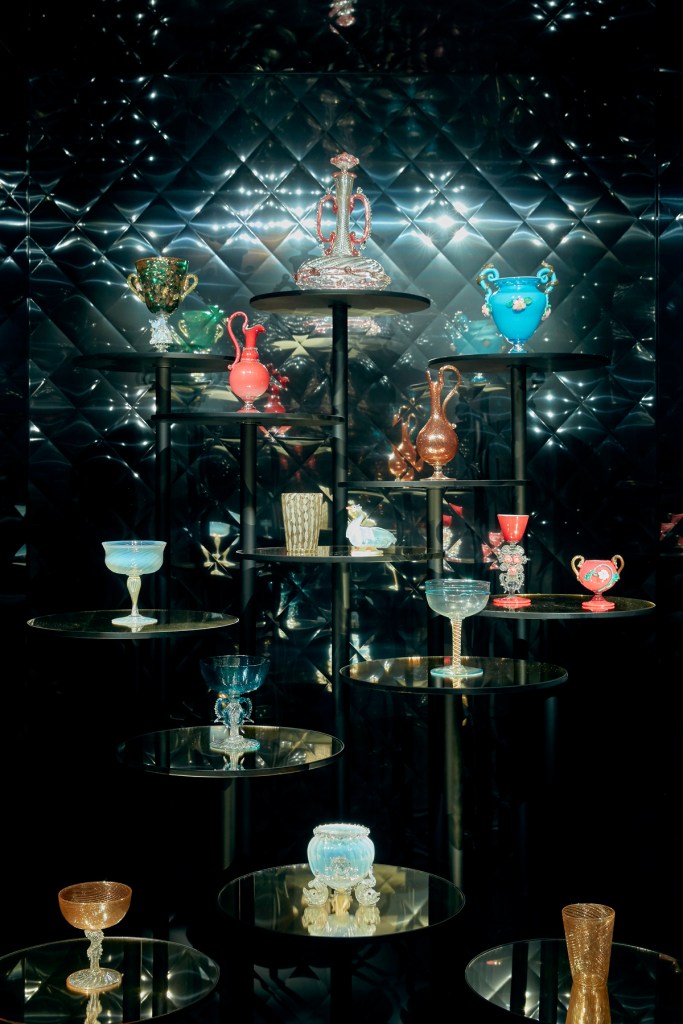 Installation view of 'Liquid Light: 500 Years of Venetian Glass' on display at NGV International