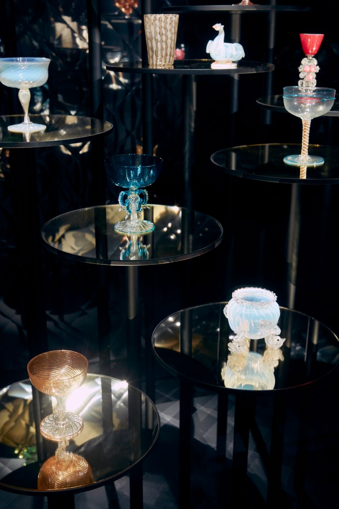 Installation view of 'Liquid Light: 500 Years of Venetian Glass' on display at NGV International