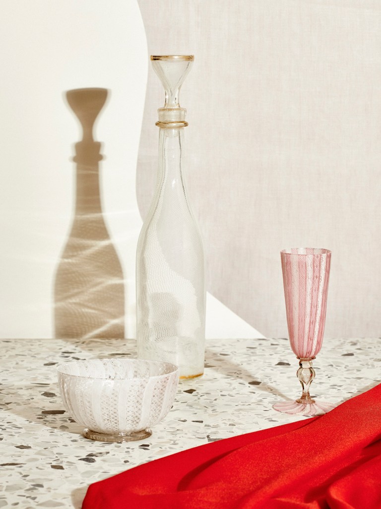 Installation view of 'Liquid Light: 500 Years of Venetian Glass' on display at NGV International