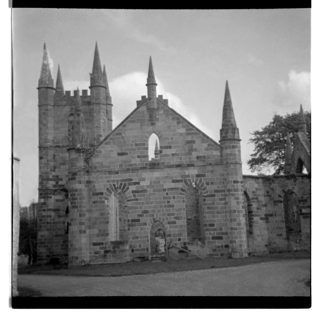 Unknown photographer (Australian) 'Untitled (Convict-built church at Port Arthur convict colony ruins, Tasmania)' 1946-1947