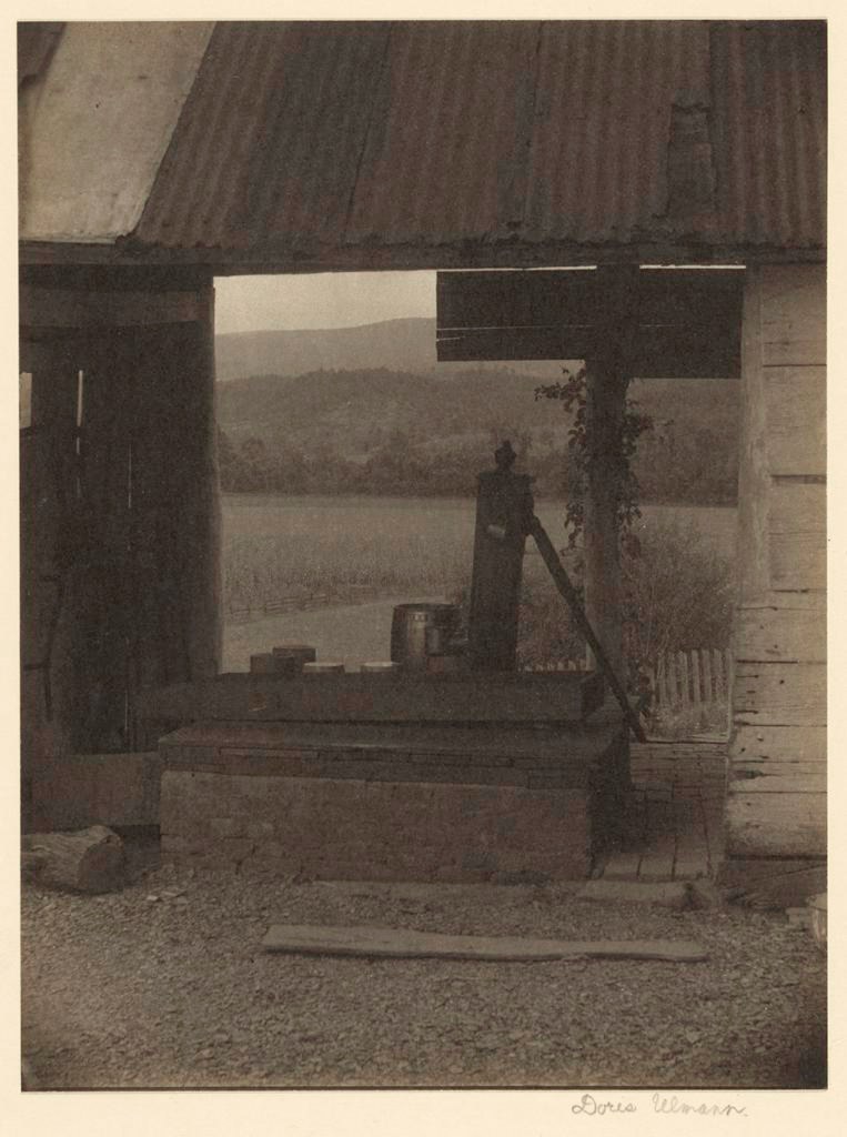 Doris Ulmann (American, 1882-1934) 'Landscape with Pump and Barn' about 1920-1934