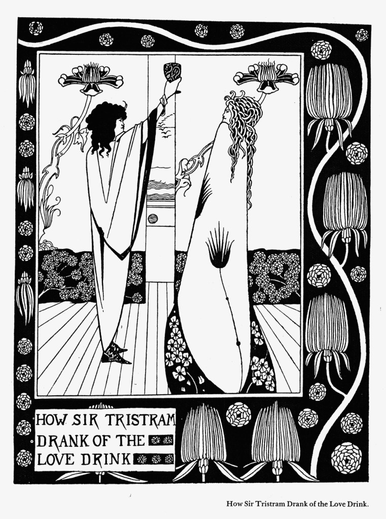 Aubrey Beardsley (British, 1872-98) 'How Sir Tristram Drank of the Love Drink' 1893 Aubrey Beardsley (British, 1872-98) 'How Sir Tristram Drank of the Love Drink' 1893