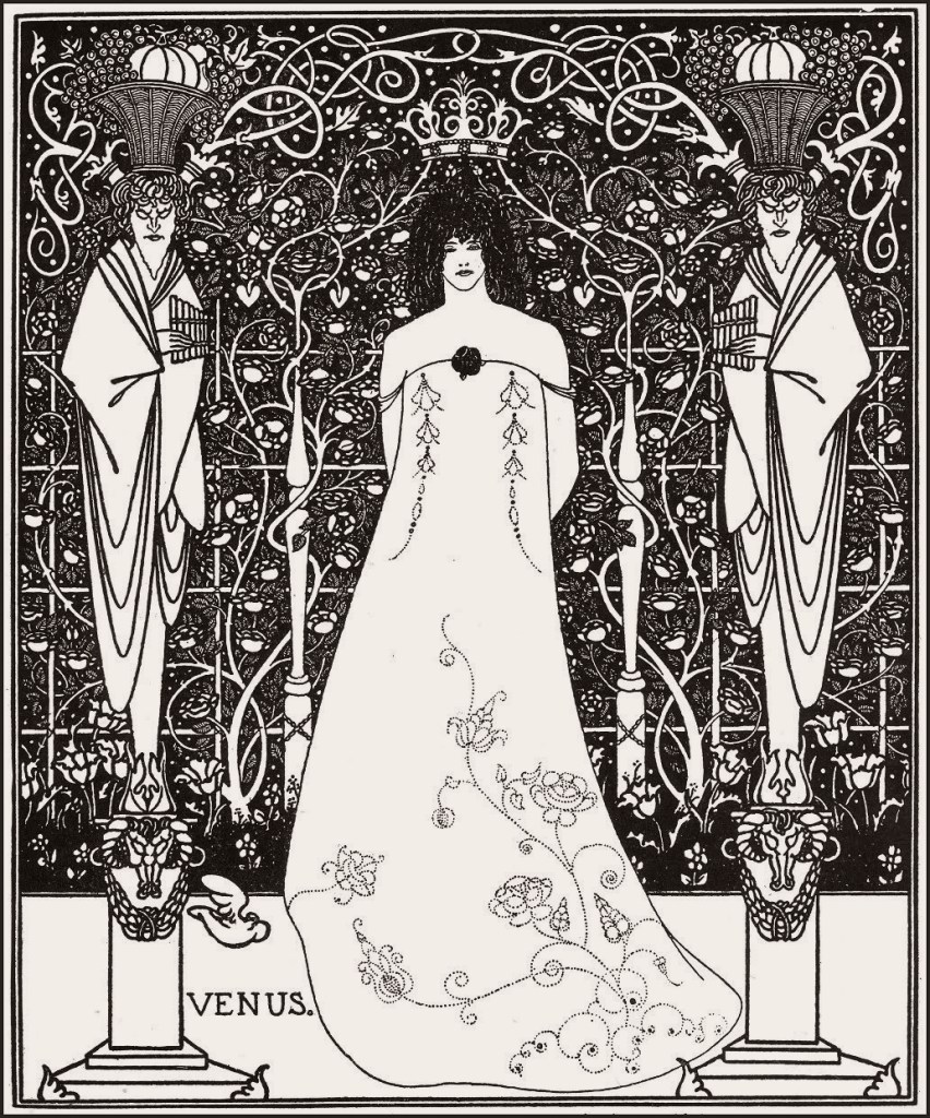 Aubrey Beardsley (British, 1872-1898) 'Venus between Terminal Gods' 1895 Aubrey Beardsley (British, 1872-1898) 'Venus between Terminal Gods' 1895