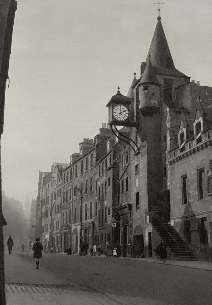 E. O. Hoppé (British born Germany, 1878-1972) 'Canongate with Tolbooth, Edinburgh, Scotland' 1926