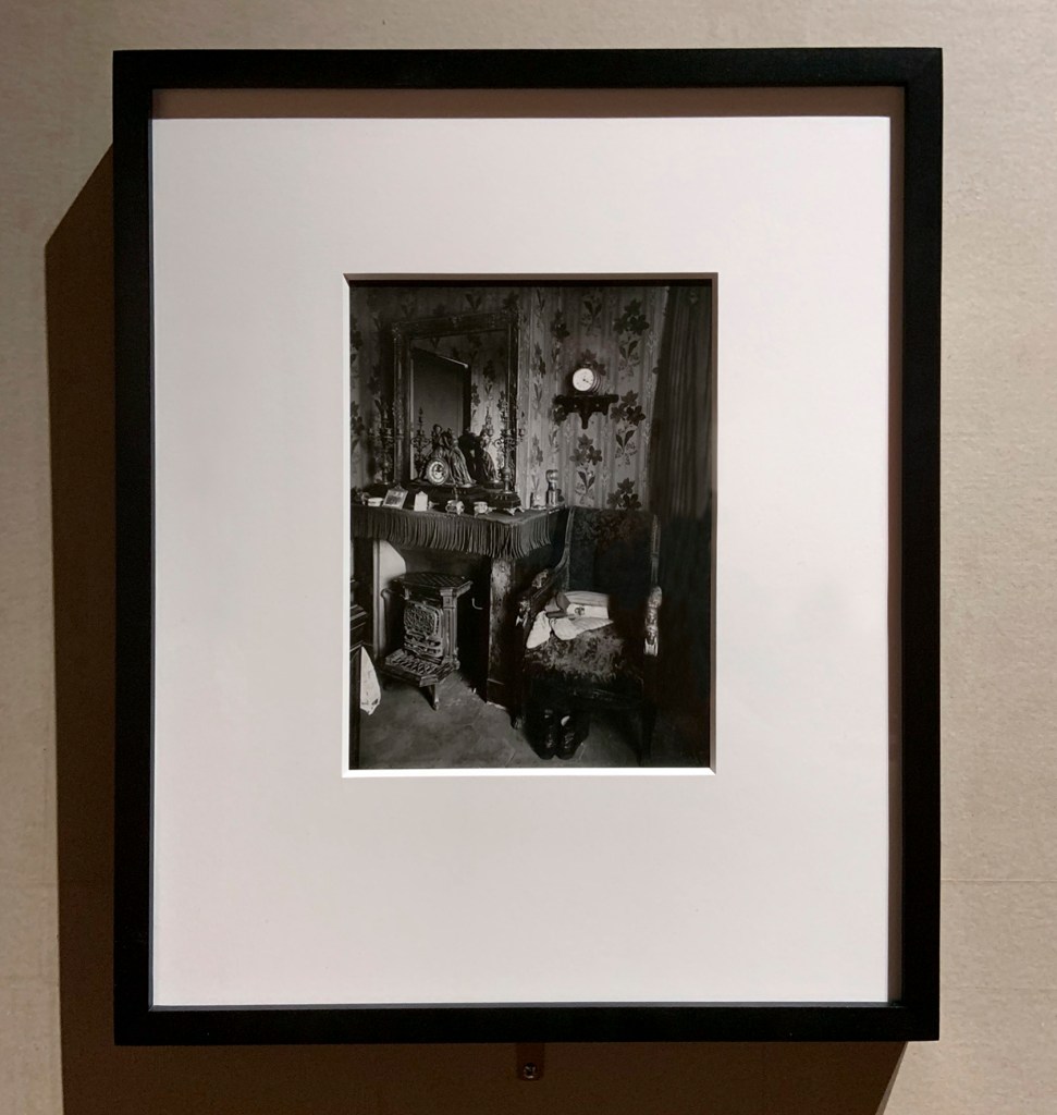 Eugène Atget (French, 1857-1927) 'Interior of a worker's room, Rue de Romainville, 19th arr.' c. 1910 (installation view) Eugène Atget (French, 1857-1927) 'Interior of a worker's room, Rue de Romainville, 19th arr.' c. 1910 (installation view)