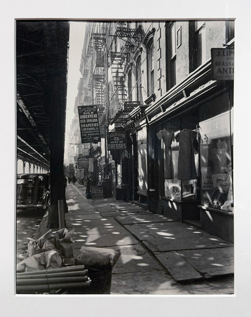 Berenice Abbott (American, 1898-1991) 'Allen Street, No's 55-57, Manhattan' 1937 (installation view) Berenice Abbott (American, 1898-1991) 'Allen Street, No's 55-57, Manhattan' 1937 (installation view)