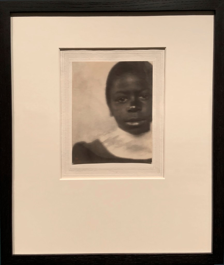 Fredrick Holland Day (American, 1864-1933) 'Head of a Girl, Hampton, Virginia' 1905 (installation view)