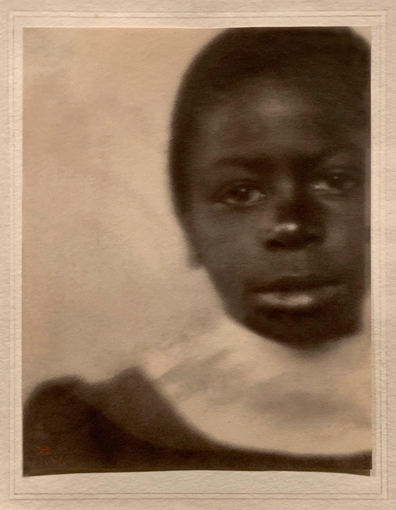 Fredrick Holland Day (American, 1864-1933) 'Head of a Girl, Hampton, Virginia' 1905 (installation view)