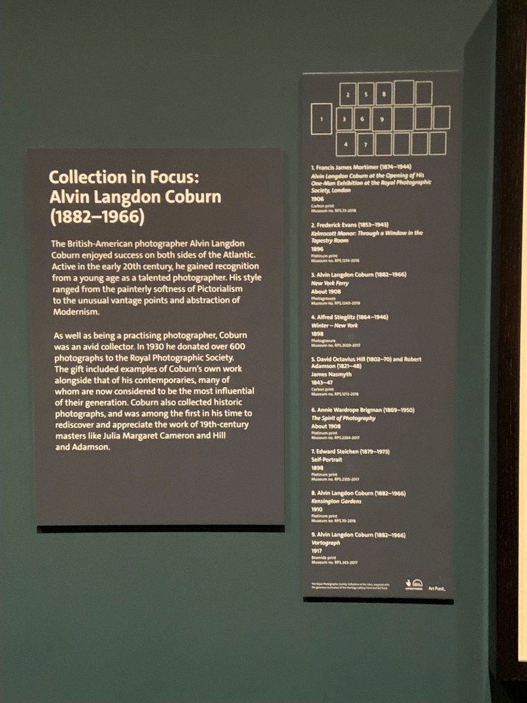 Wall text from the V&A Photography Centre, London